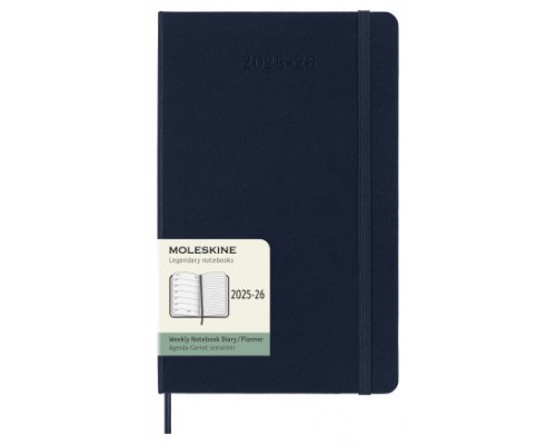 AGENDA 18M 2025-2026 SEMANAL L (13 X 21 CM) AZUL ZAFIRO TAPA DURA MOLESKINE DHB2018WN3Y26 (Espera 4 dias)