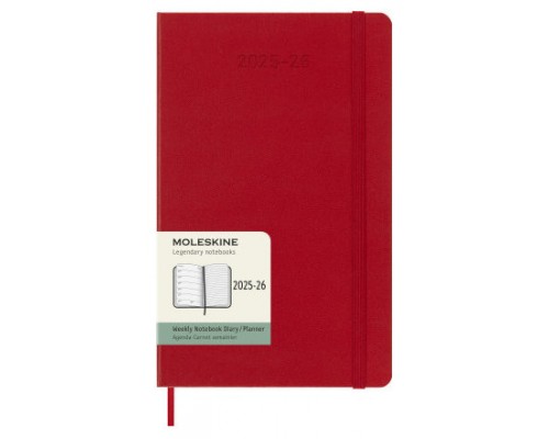 AGENDA 18M 2025-2026 SEMANAL L (13 X 21 CM) ROJO TAPA DURA MOLESKINE DHF218WN3Y26 (Espera 4 dias)