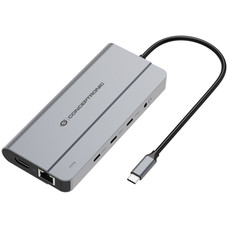 CONCEPTRONIC DONN34G Estacion de acoplamiento MST USB 3.2 Gen 2 10 en 1 (HDMI 4K60Hz, DisplayPort 8K30Hz, GbE, 3x USB-C 10 Gbps, 2x USB-A 480 Mbps, Audio, USB P-SX24 CONCEPTRONIC DONN34G Estacion de acoplamiento MST USB 3.2 Gen 2 10 en 1 (HDMI 4K60Hz, DisplayPort 8K30Hz, GbE, 3x USB-C 10 Gbps, 2x USB-A 480 Mbps, Audio, USB P