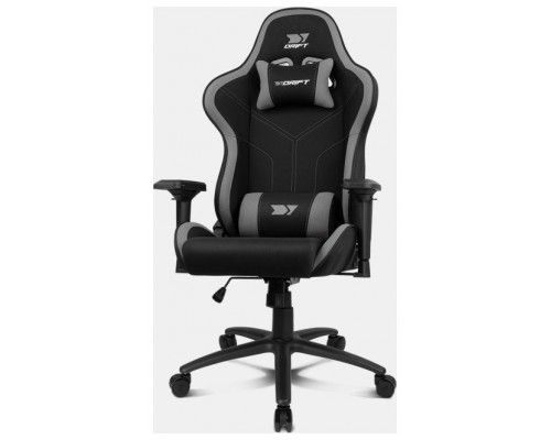 DRIFT DR110BGRAY silla para videojuegos Butaca para jugar Asiento acolchado Negro, Gris (Espera 4 dias)
