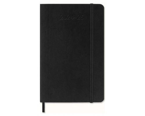 AGENDA 18 MESES 2024-2025 SEMANAL P (9 X 14 CM) NEGRA TAPA BLANDA MOLESKINE DSB18WN2Y25 (Espera 4 dias)