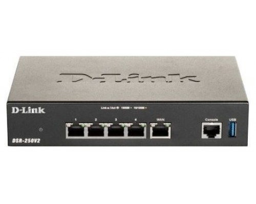 ROUTER VPN  D-LINK DSR-250NV2  1P WAN GIGA 3P LAN GIGA