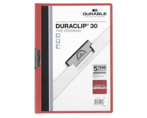 DOSSIER CON CLIP 30 H A4 ROJO DURABLE 2200-03 (MIN25) (Espera 4 dias)