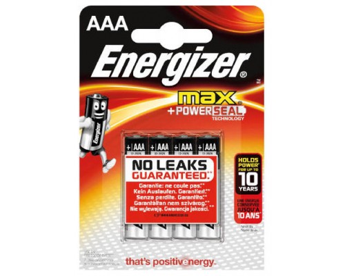 BLISTER 4 PILAS MAX TIPO LR03 (AAA) ENERGIZER E301532000 (Espera 4 dias)