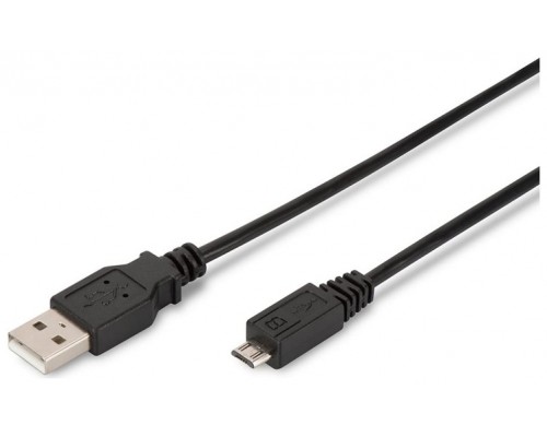 Ewent EW-UAB-005-MC cable USB 0,5 m USB 2.0 Micro-USB A USB A Negro (Espera 4 dias)