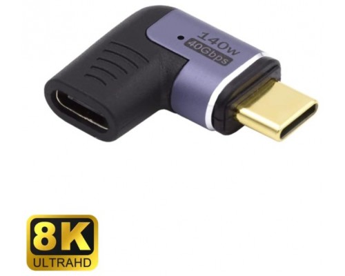 ADAPTADOR USB-C EWENT MACHO-HEMBRA MAGNETICO PD140W PURPURA