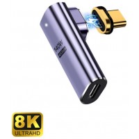 ADAPTADOR USB-C EWENT MACHO-HEMBRA MAGNETICO PD100W PURPURA