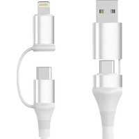 EWENT Cable Carga 4-1 60W 2m USB-C Lightning USB-A