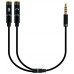 Ewent EC1641 cable de audio 0,3 m 3,5mm 2 x 3.5mm Negro (Espera 4 dias)