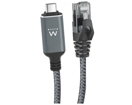 EWENT Cable USB-C 3.1 A RJ45 CAT6 FTP, 1Gbps, 3m