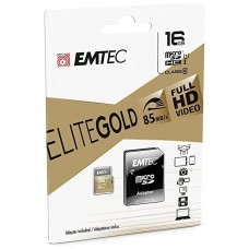 MEMORIA SD MICRO 16GB EMTEC ELITE GOLD 85MB/S SD +