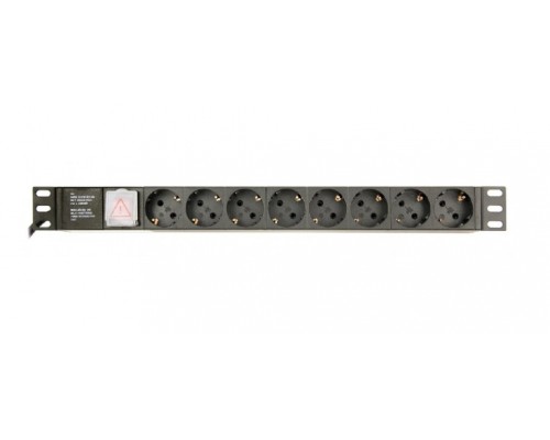 UNI DISTRIBUCION ENERGIA PDU GEMBIRD 8 SCHUKO 1U 10A ENCHU C14 CABLE DE 3 M