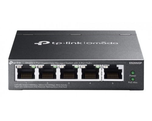 SWITCH GESTIONABLE TP-LINK ES205GP OMADA 5P 5x1Gb RJ45