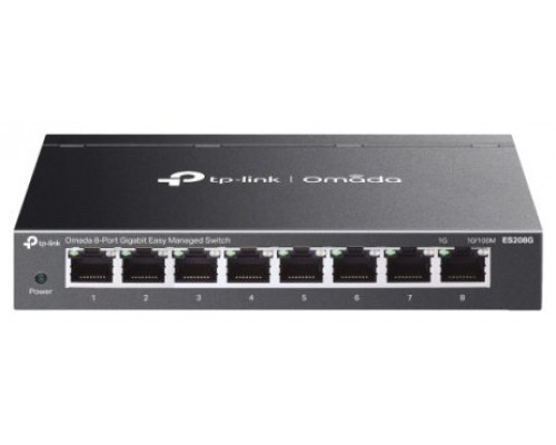TP-Link ES208G switch Gestionado Gigabit Ethernet (10/100/1000) Negro (Espera 4 dias)