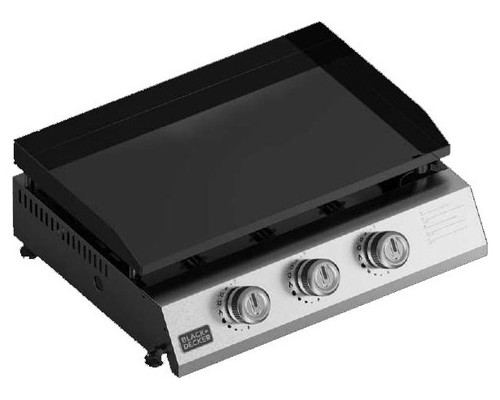 PAE PLANCHA BLACK+DECKER GAS 2 QUEM. ACE. INOX.-SX101 PAE PLANCHA BLACK+DECKER GAS 2 QUEM. ACE. INOX.