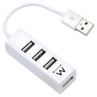 EWENT EW1122 MINI-HUB USB 4 PUERTOS BLANCO