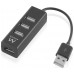 HUB EWENT USB 2.0 HIGH SPEED USB-A 4 PUERTOS NEGRO