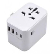 EWENT ADAPTADOR UNIVERSAL DE VIAJE+2USB Y 3USB-C