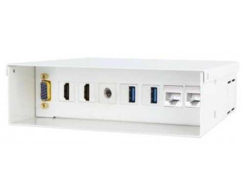 EWENT CAJA DE CONEXIONES MULTIMEDIA Y RED. VGA + 2XHDMI + AUDIO + 2XUSB + 2XRJ45, BLANCO (Espera 4 dias)