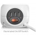 Ewent EW3939 base múltiple 1,5 m 3 salidas AC Interior Blanco (Espera 4 dias)