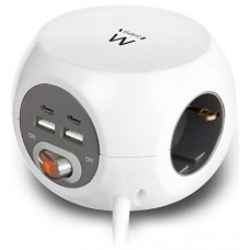 EWENT REGLETA 3 TOMAS SHUCKO + 2 PUERTOS USB-C + 2 PUERTOS USB (3.4 A / 17W) (Espera 4 dias)-SX8 EWENT REGLETA 3 TOMAS SHUCKO + 2 PUERTOS USB-C + 2 PUERTOS USB (3.4 A / 17W) (Espera 4 dias)