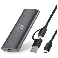 Ewent EW7060 caja para disco duro externo Caja externa para unidad de estado sólido (SSD) Gris Oscuro (Espera 4 dias)