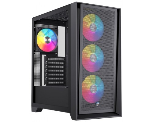 CAJA ATX SEMITORRE EINAREX P600 RGB 4 FANS NEGRA