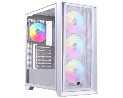 CAJA ATX SEMITORRE EINAREX P600 RGB 4 FANS BLANCA