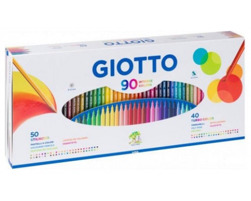 GIOTTO STILNOVO CAJA 50 LAPICEROS + 40 ROTULADORES + SACAPUNTAS GIOTTO F257500 (Espera 4 dias)