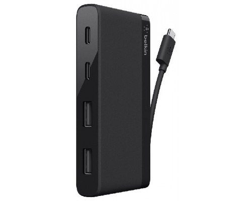 MINIHUB USB-C BELKIN F4U090BTBLK 4 PUERTOS, 2 USB-C, 2