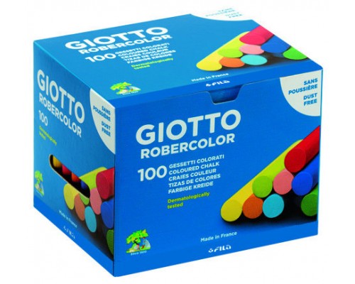 CAJA 100 TIZAS COLORES SURTIDOS GIOTTO F539000 (Espera 4 dias)