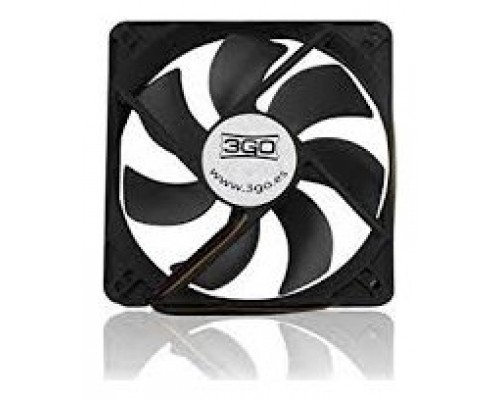 FAN12BK - 120mm, 12V, 1200rpm, 43.96cfm, Negro