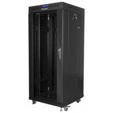 ARMARIO LANBERG 19" 27U 600X600 FLAT PACK NEGRO PUERTA CRISTAL CON LCD V2