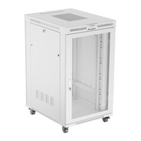 ARMARIO LANBERG RACK 19" 27U 800X1000 FLAT PACK GRIS PUERTA PERFORADA CON LCD