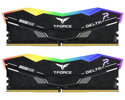 DDR5 TEAMGROUP T-FORCE DELTA RGB 16GB X2 6000 NEGRO CL30-39-39-76 1.4V-SX35 DDR5 TEAMGROUP T-FORCE DELTA RGB 16GB X2 6000 NEGRO CL30-39-39-76 1.4V