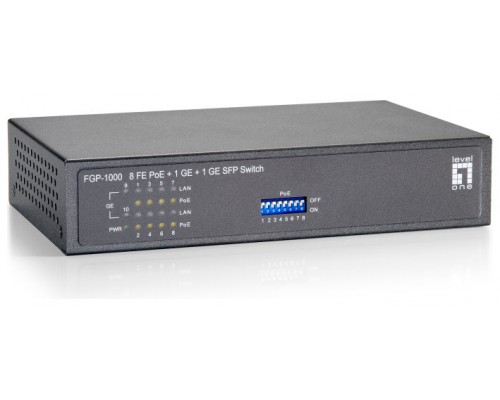 SWITCH NO GESTIONABLE LEVEL ONE FGP-1000 10P 8xPoE