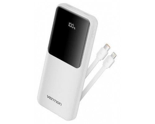 POWER BANK 10000mAh 22.5W + CABLE USB-C/LIGHTNING BLANCO VENTION (Espera 4 dias)
