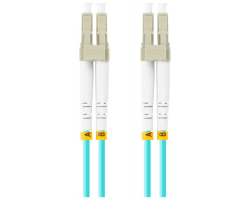 CABLE DE FIBRAOPTICA LANBERG 5M MULTI LC/UPC-LC/UPC DUPLEX OM3 50/125 LSZH  AZUL