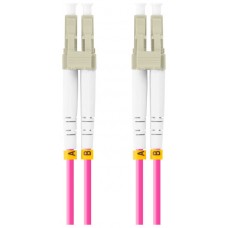 CABLE DE FIBRAOPTICA LANBERG 2M MULTI LC/UPC-LC/UPC DUPLEX OM4 50/125 LSZH VIOL