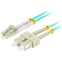CABLE DE FIBRAOPTICA LANBERG 2M MULTI LC/UPC-SC/UPC DUPLEX OM3 LSZH 3.0MM BL