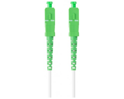 CABLE DE FIBRAOPTICA LANBERG 5M MONO SC/APC-SC/APC SIMPLEX G657B3 LSZH BLANC