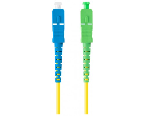 CABLE DE FIBRAOPTICA LANBERG 3M MONO SC/APC-SC/UPC SIMPLEX G657A1 LSZH AMARILL