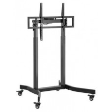 AISENS - SOPORTE DE SUELO MOTORIZADO PRO CON RUEDAS PARA MONITOR/TV 120KG DE 55-100, NEGRO