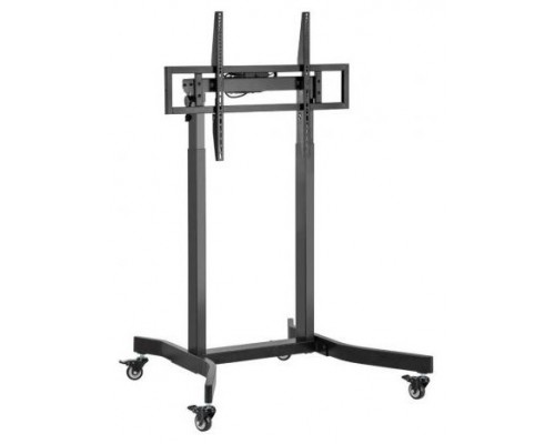 AISENS - SOPORTE DE SUELO MOTORIZADO PRO CON RUEDAS PARA MONITOR/TV 120KG DE 55-100, NEGRO