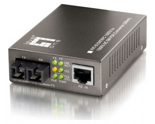 CONVERSOR FIBRA OPTICA LEVEL ONE 10/100TX A 100FX SC