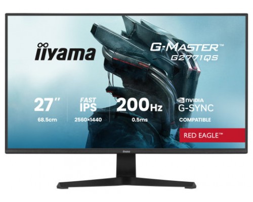 iiyama G2771QS-B1 pantalla para PC 68,6 cm (27") 2560 x 1440 Pixeles Wide Quad HD Negro (Espera 4 dias)-SX27 iiyama G2771QS-B1 pantalla para PC 68,6 cm (27") 2560 x 1440 Pixeles Wide Quad HD Negro (Espera 4 dias)