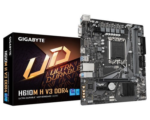 PLACA GIGABYTE H610M H V3 INTEL1700 2DDR4 HDMI PCIE4.0 (Espera 4 dias)