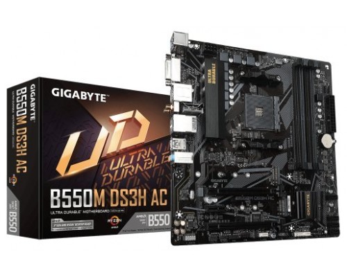 PLACA BASE GIGABYTE B550M DS3H AC AM4 MATX 4XDDR4