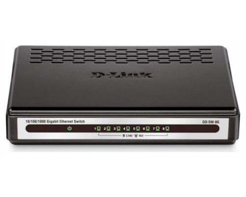 D-Link GO-SW-8G - Switch - sin gestionar - 8 x