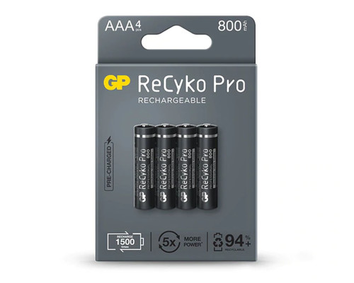 PILA RECARGABLE GP AAA SIN DESCARGA 800mAh (4 UD)-SX4 PILA RECARGABLE GP AAA SIN DESCARGA 800mAh (4 UD)